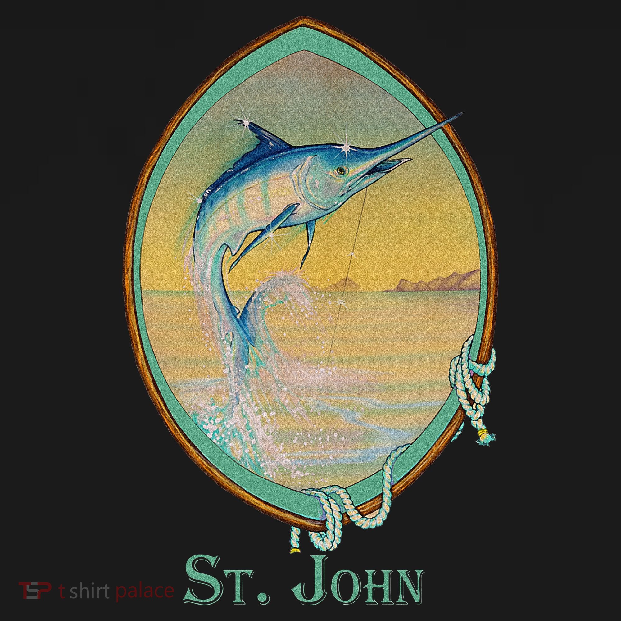 St. John USVI Vintage Retro Fishing Vacation T-Shirt