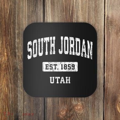 South Jordan Utah Ut Vintage Sports Established Coaster