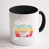Sunset Jesus Walk By Faith Coffee Mug thumb 1