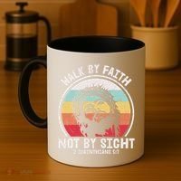 Sunset Jesus Walk By Faith Coffee Mug thumb 4