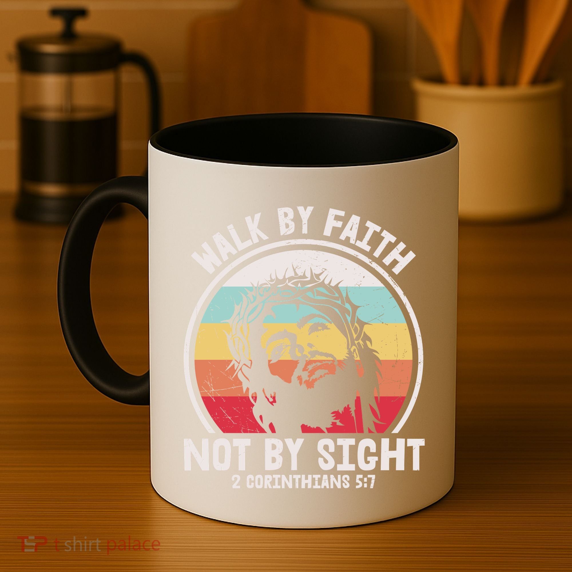 Sunset Jesus Walk By Faith Coffee Mug