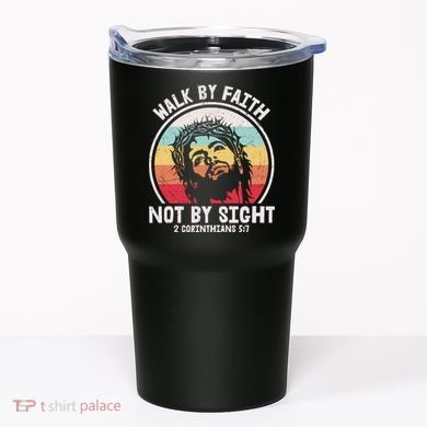 Sunset Jesus Walk By Faith Tumbler