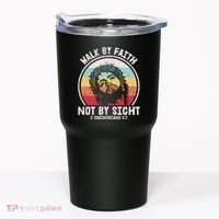 Sunset Jesus Walk By Faith Tumbler thumb 0