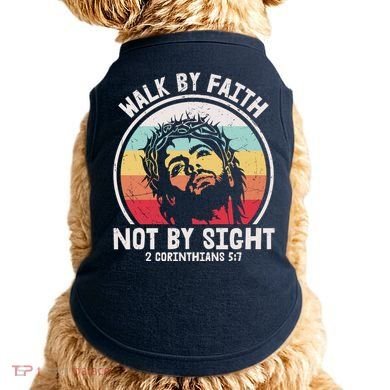 Sunset Jesus Walk By Faith Doggie Tank