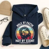 Sunset Jesus Walk By Faith Hoodie thumb 4