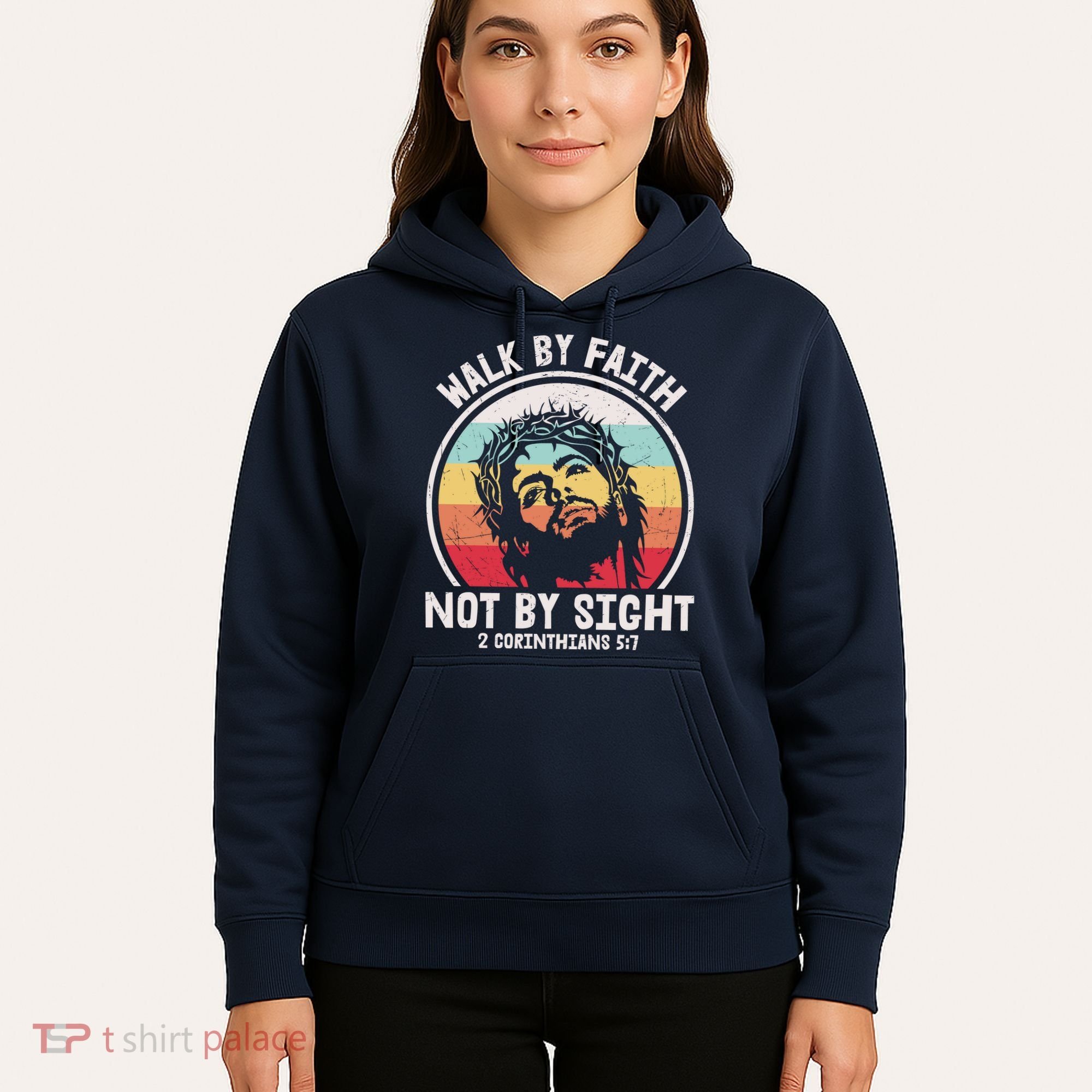 Sunset Jesus Walk By Faith Hoodie