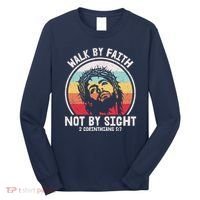 Sunset Jesus Walk By Faith Long Sleeve Shirt thumb 0