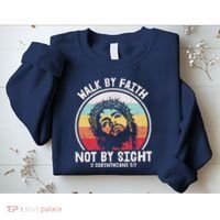 Sunset Jesus Walk By Faith Sweatshirt thumb 2