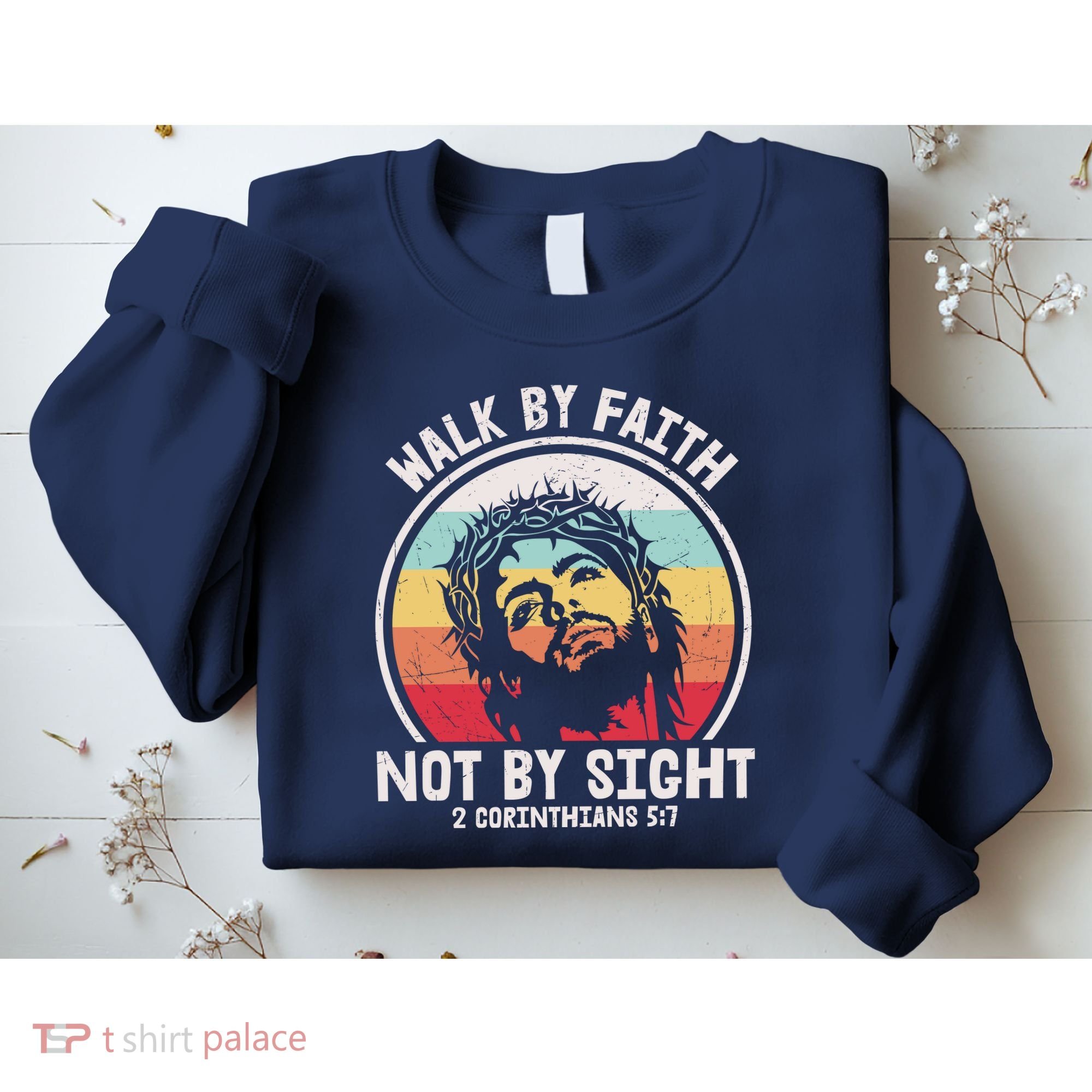 Sunset Jesus Walk By Faith Sweatshirt