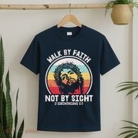 Sunset Jesus Walk By Faith T-Shirt thumb 2