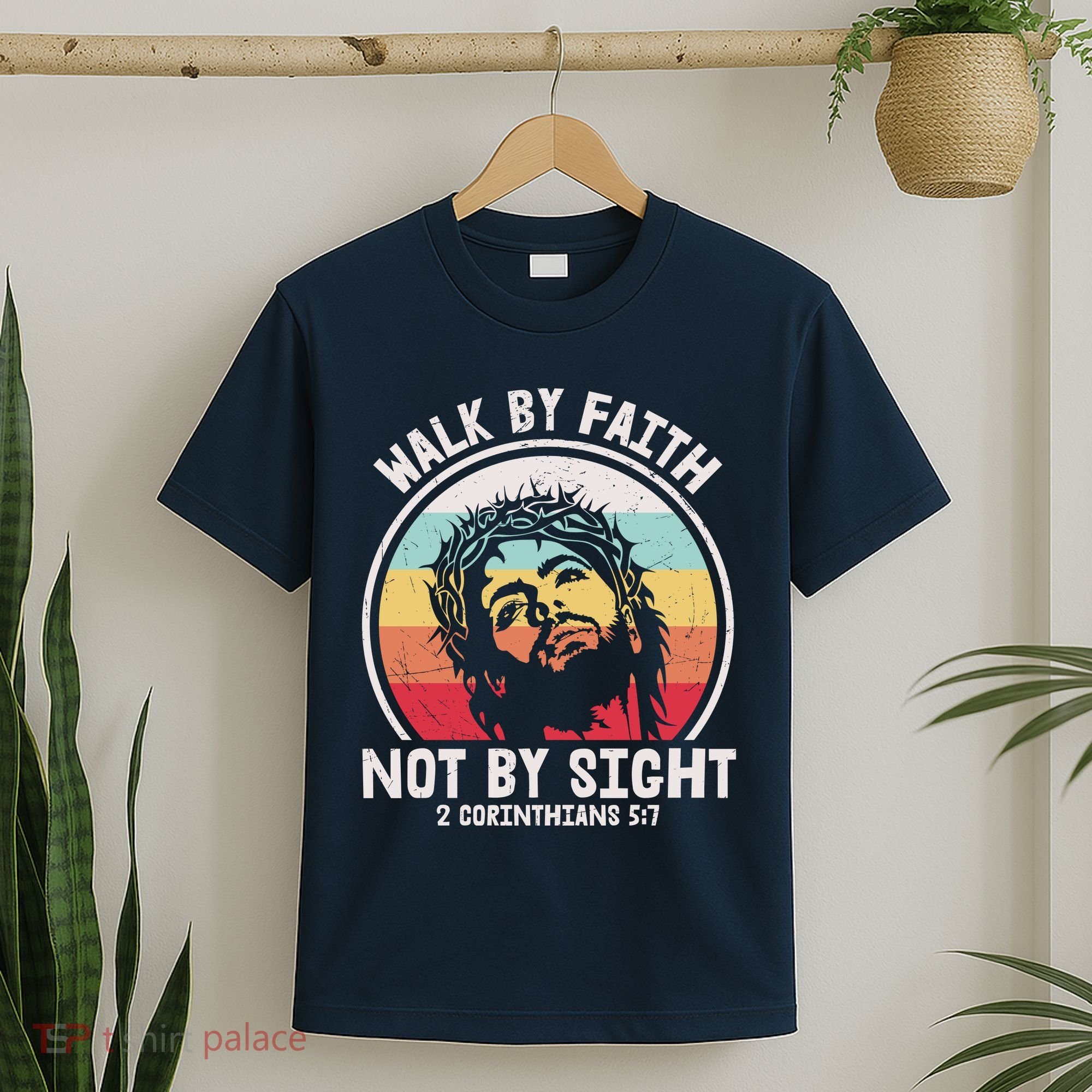 Sunset Jesus Walk By Faith T-Shirt