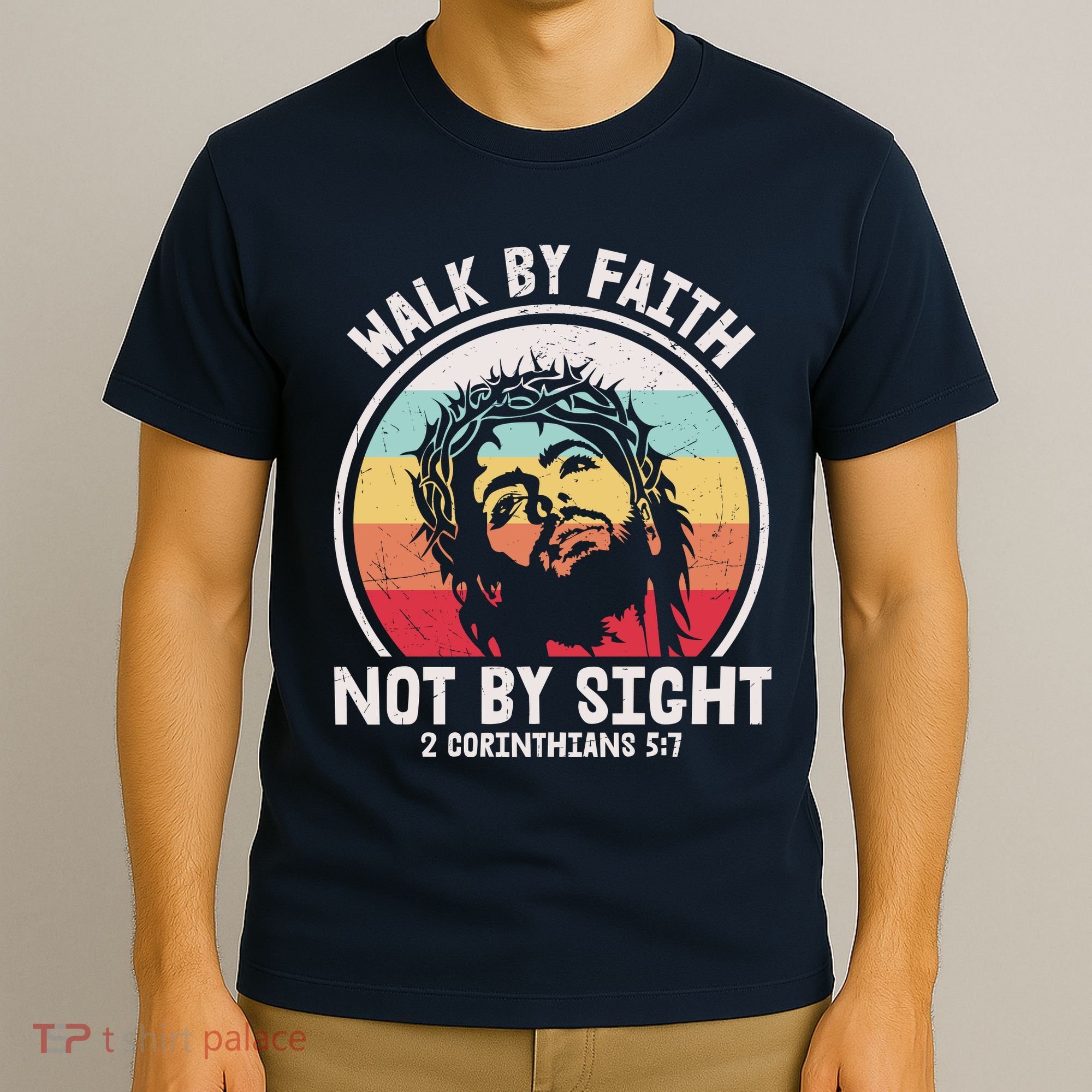 Sunset Jesus Walk By Faith T-Shirt