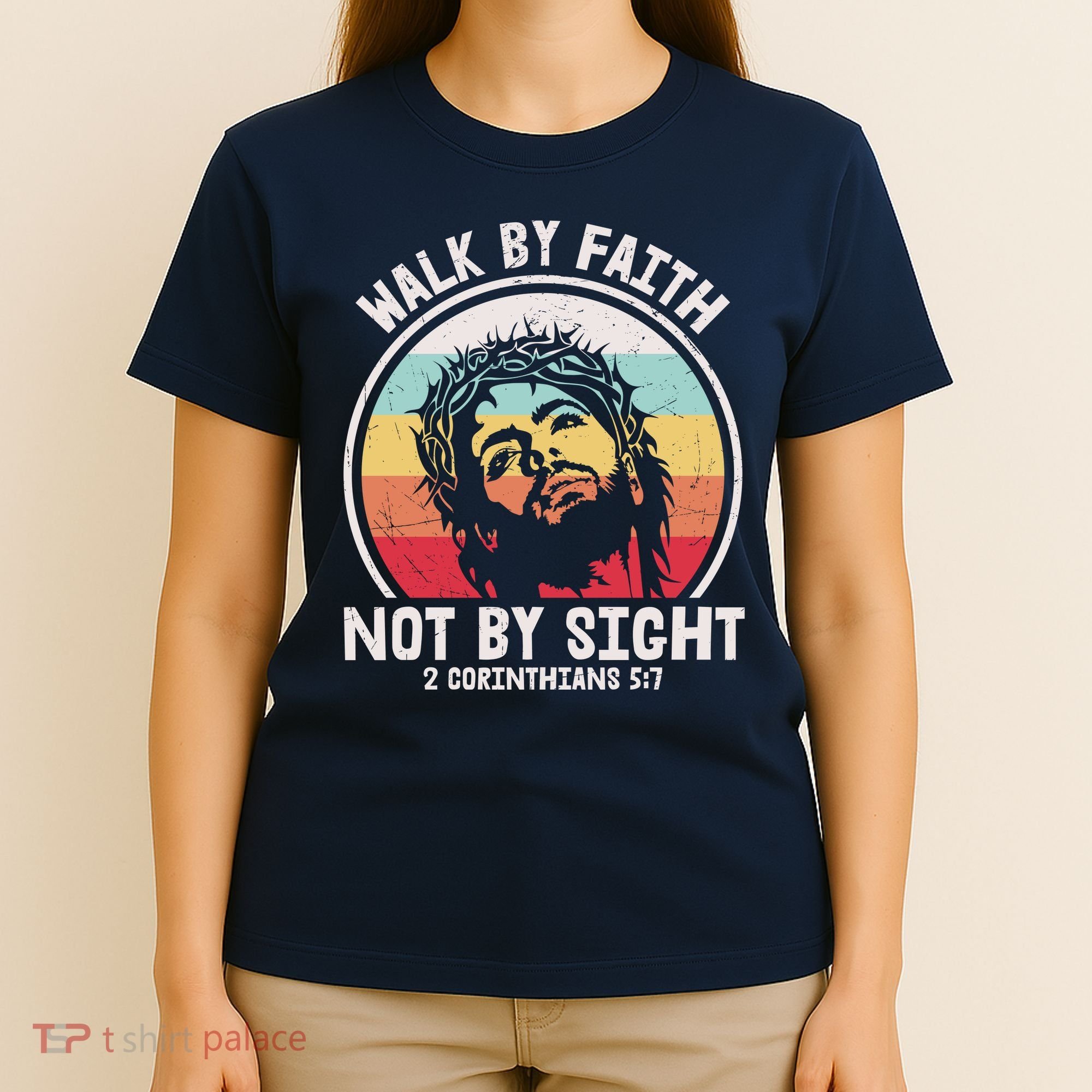 Sunset Jesus Walk By Faith T-Shirt