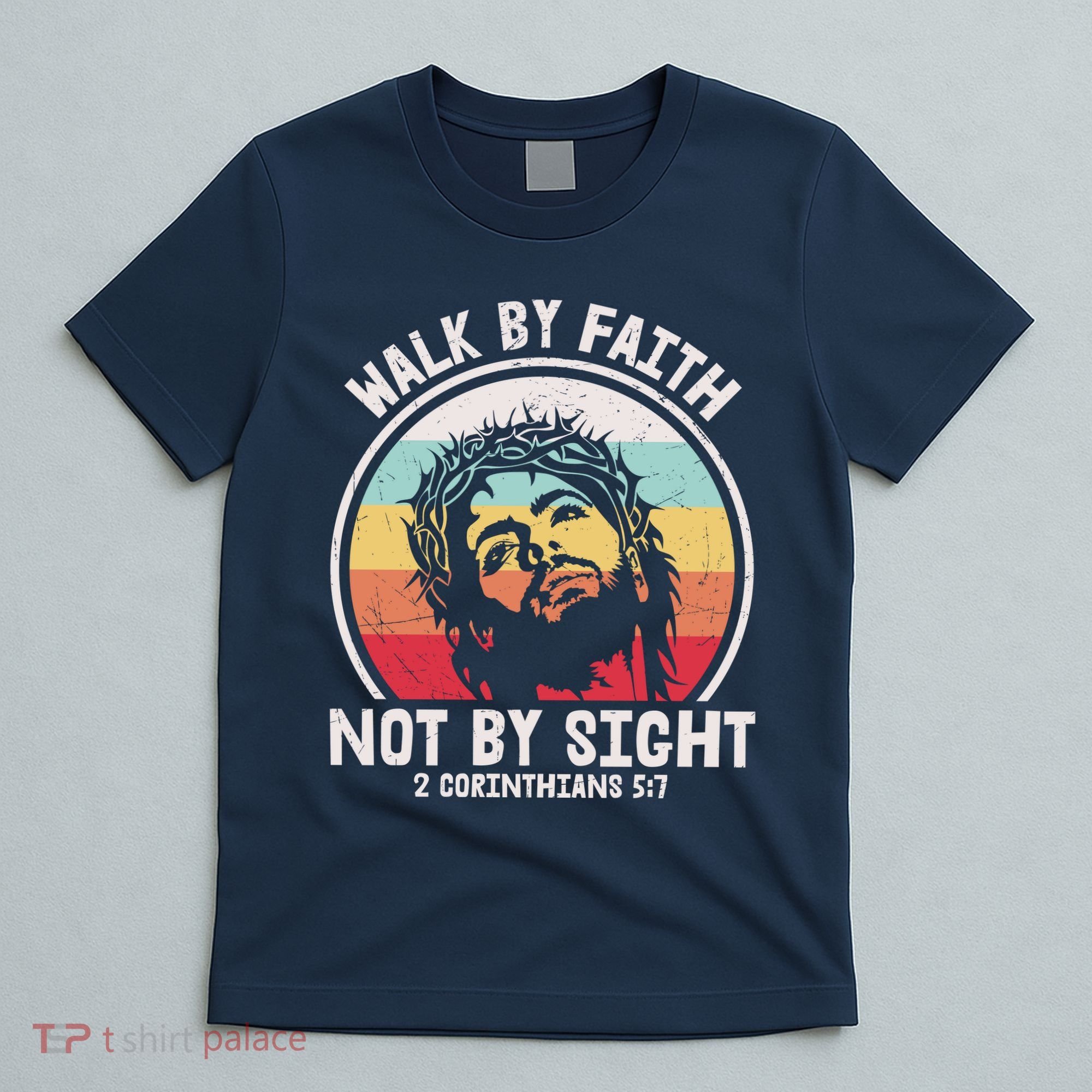 Sunset Jesus Walk By Faith T-Shirt