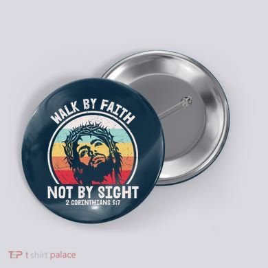 Sunset Jesus Walk By Faith Button