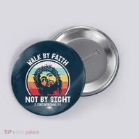 Sunset Jesus Walk By Faith Button thumb 0