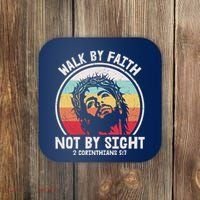 Sunset Jesus Walk By Faith Coaster thumb 0