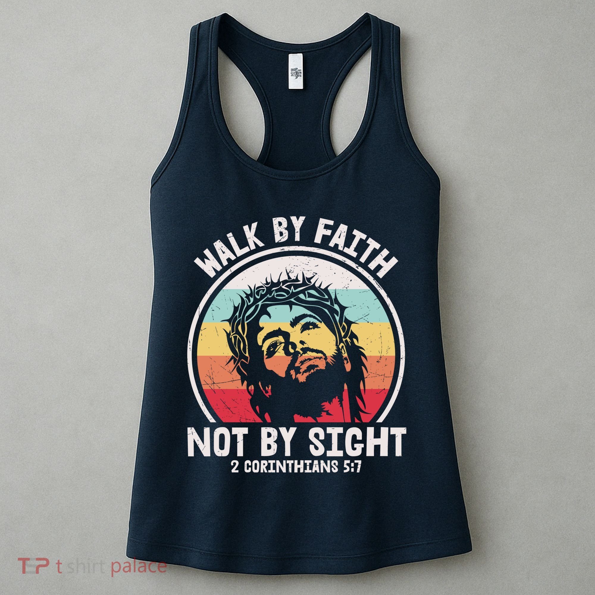Sunset Jesus Walk By Faith Women's Tank Top