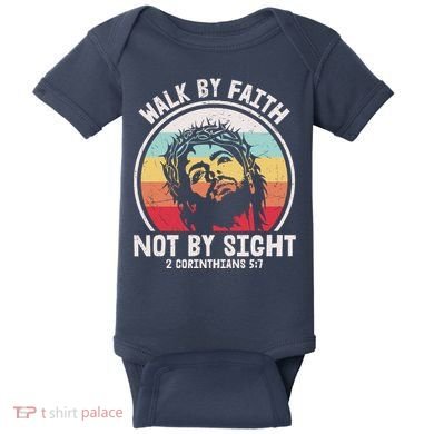 Sunset Jesus Walk By Faith Baby Bodysuit