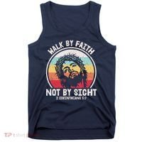 Sunset Jesus Walk By Faith Tank Top thumb 0