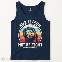 Sunset Jesus Walk By Faith Tank Top thumb 2