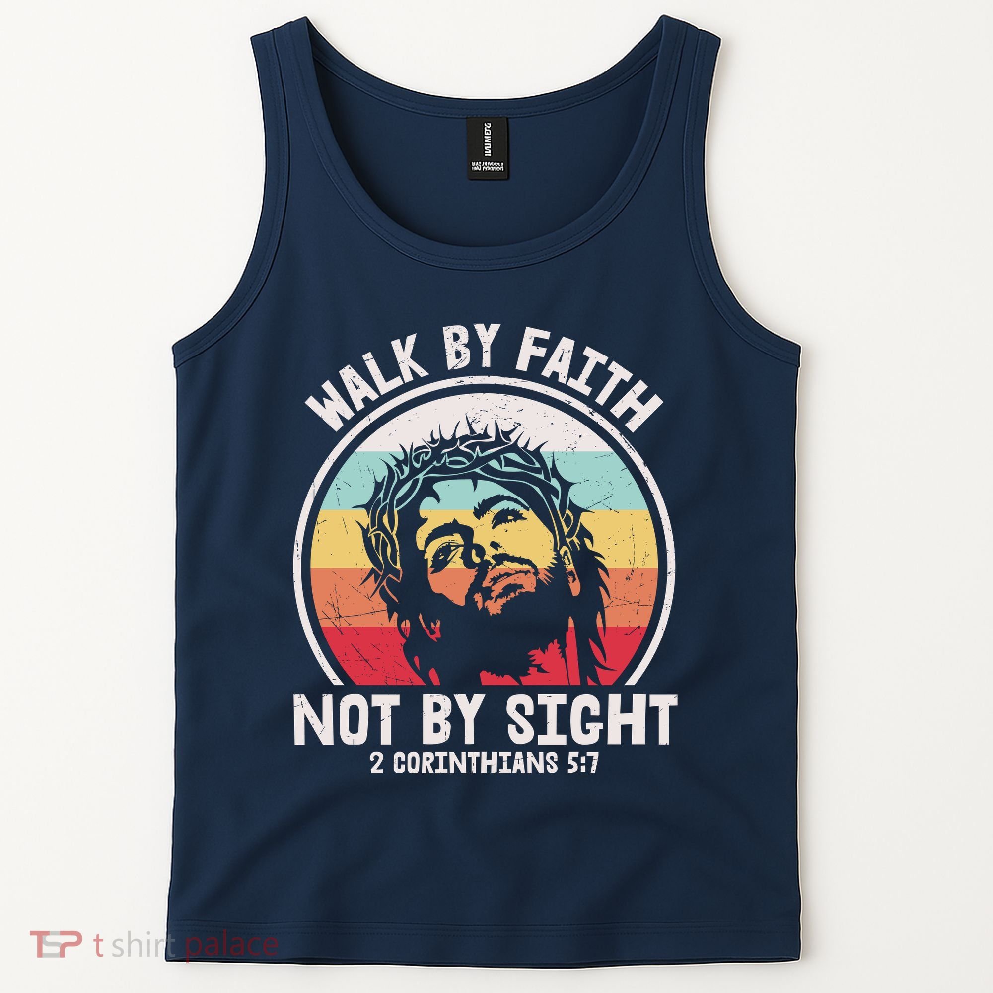 Sunset Jesus Walk By Faith Tank Top