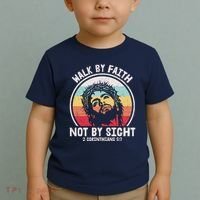 Sunset Jesus Walk By Faith Toddler T-Shirt thumb 2