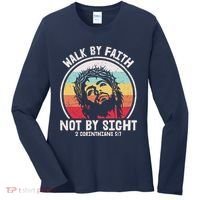 Sunset Jesus Walk By Faith Women's Long Sleeve Shirt thumb 0