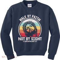 Sunset Jesus Walk By Faith Kids Sweatshirt thumb 0