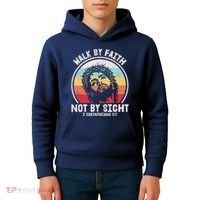 Sunset Jesus Walk By Faith Kids Hoodie thumb 4