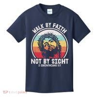 Sunset Jesus Walk By Faith Kids T-Shirt thumb 0