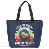 Sunset Jesus Walk By Faith Tote Bag thumb 0