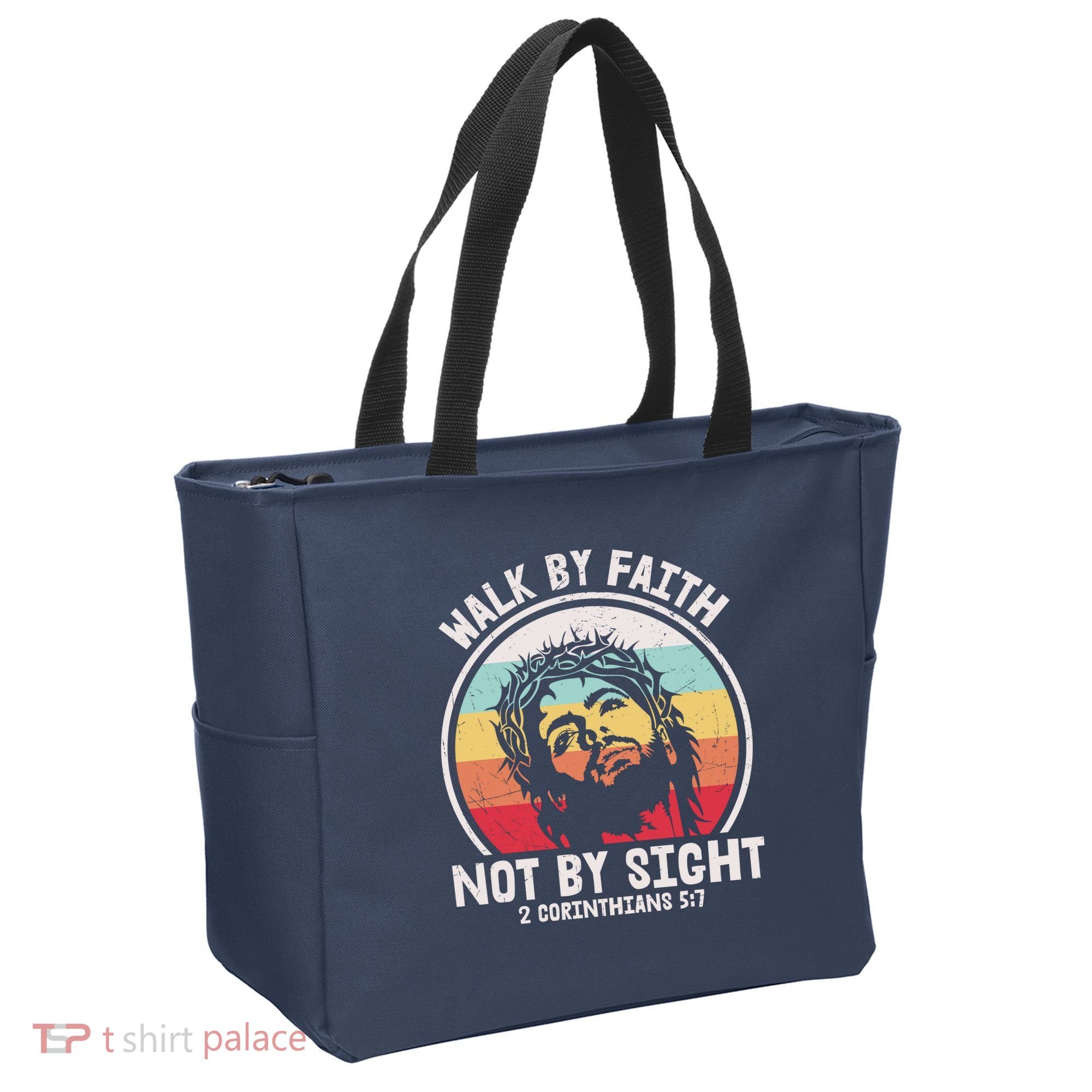 Sunset Jesus Walk By Faith Tote Bag