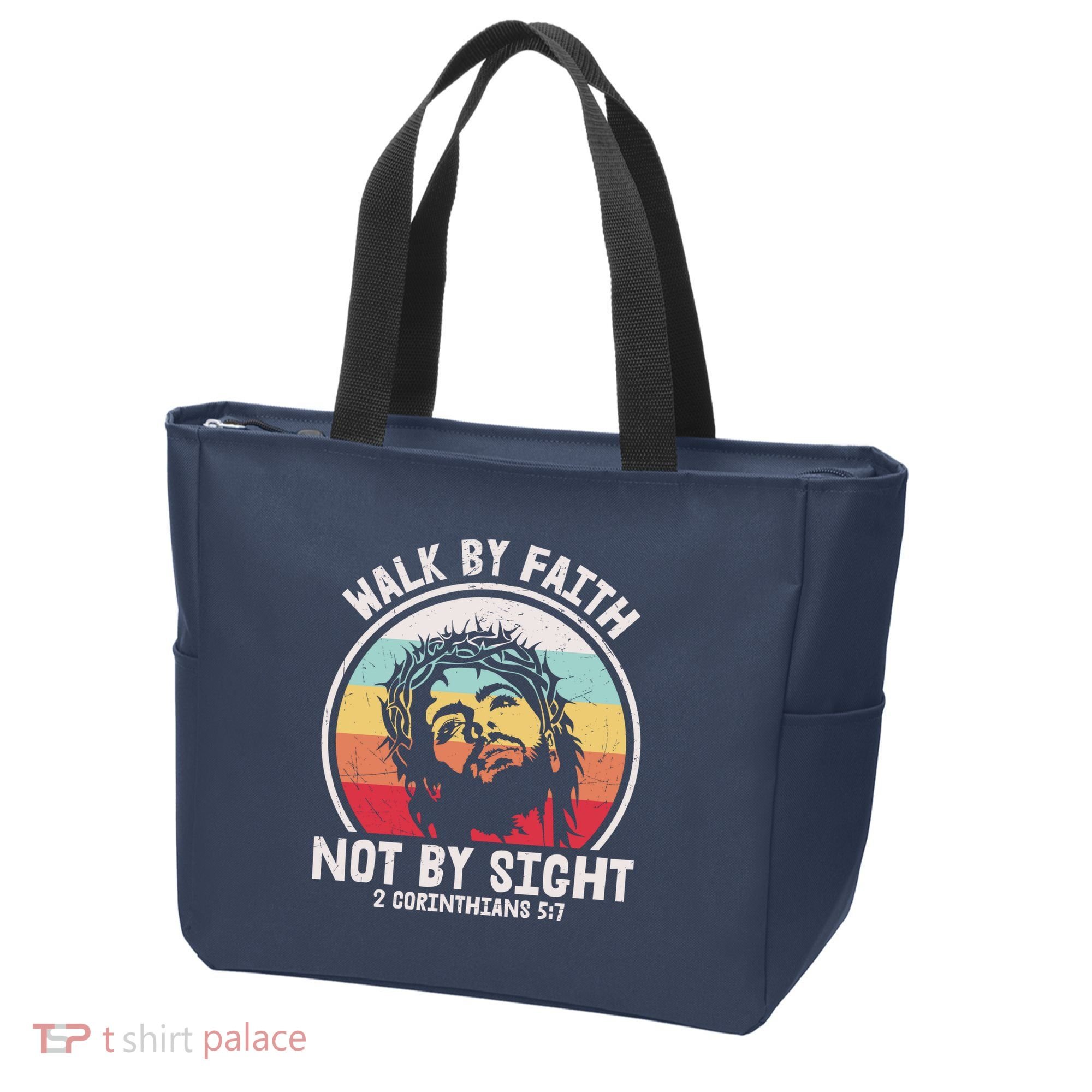 Sunset Jesus Walk By Faith Tote Bag
