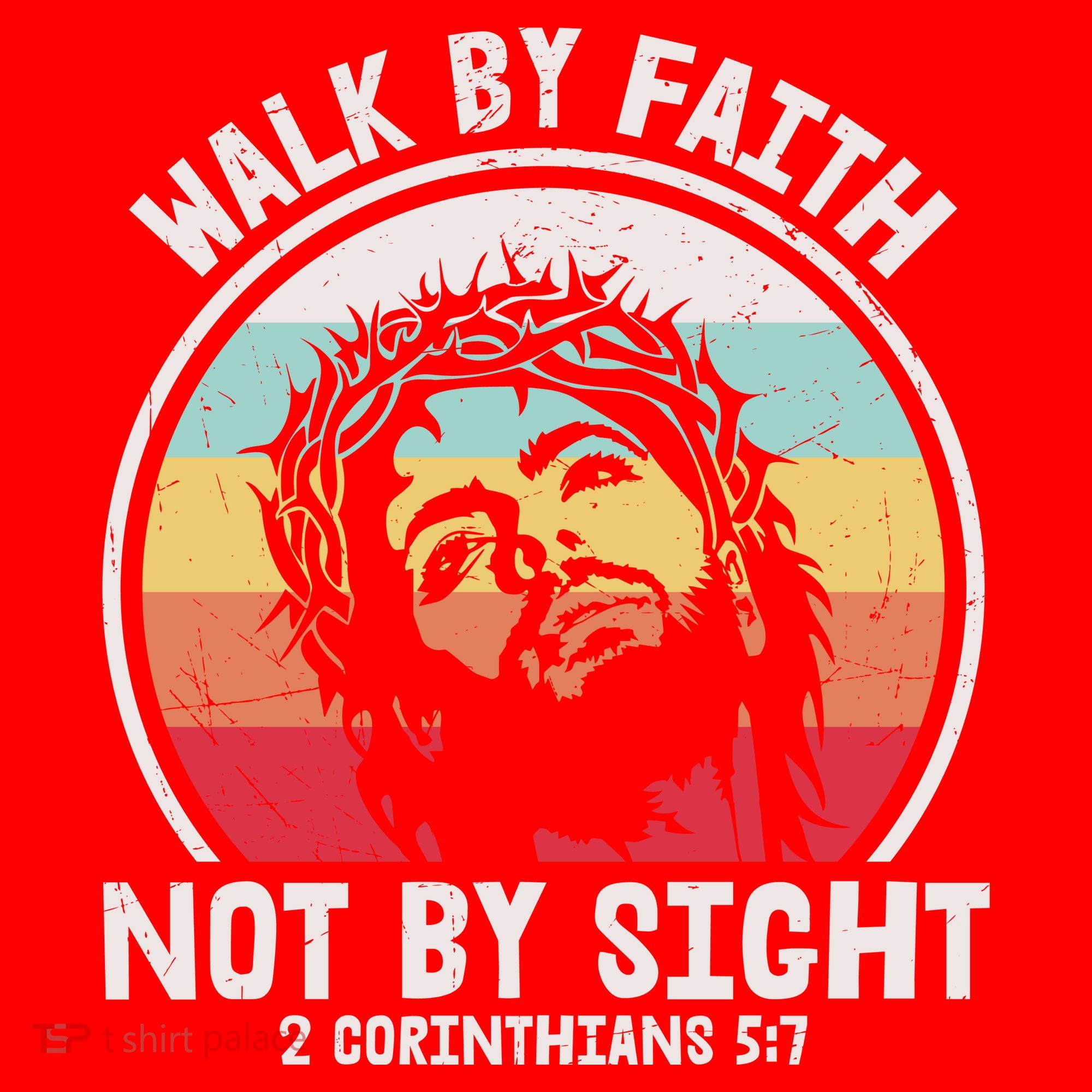 Sunset Jesus Walk By Faith Santa Hat