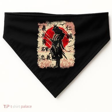 Samurai Japanese Warrior & Bushido Code Swordsman USA-Made Doggie Bandana