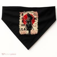 Samurai Japanese Warrior & Bushido Code Swordsman USA-Made Doggie Bandana thumb 0