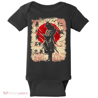 Samurai Japanese Warrior & Bushido Code Swordsman Baby Bodysuit