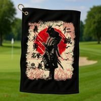 Samurai Japanese Warrior & Bushido Code Swordsman Golf Towel thumb 1