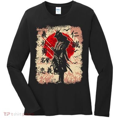 Samurai Japanese Warrior & Bushido Code Swordsman Women's Long Sleeve Shirt