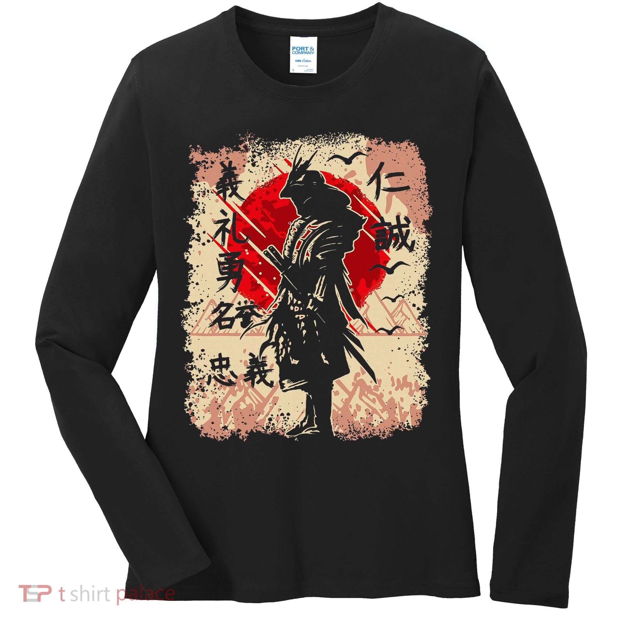 Samurai Japanese Warrior & Bushido Code Swordsman Women's Long Sleeve Shirt