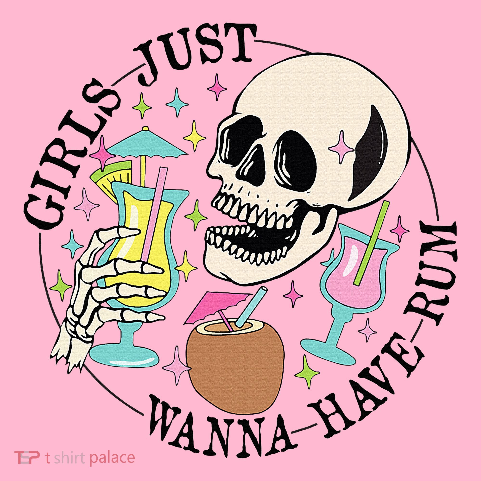 Skeleton Just Wanna Have Rum Summer Beach Party Coaster