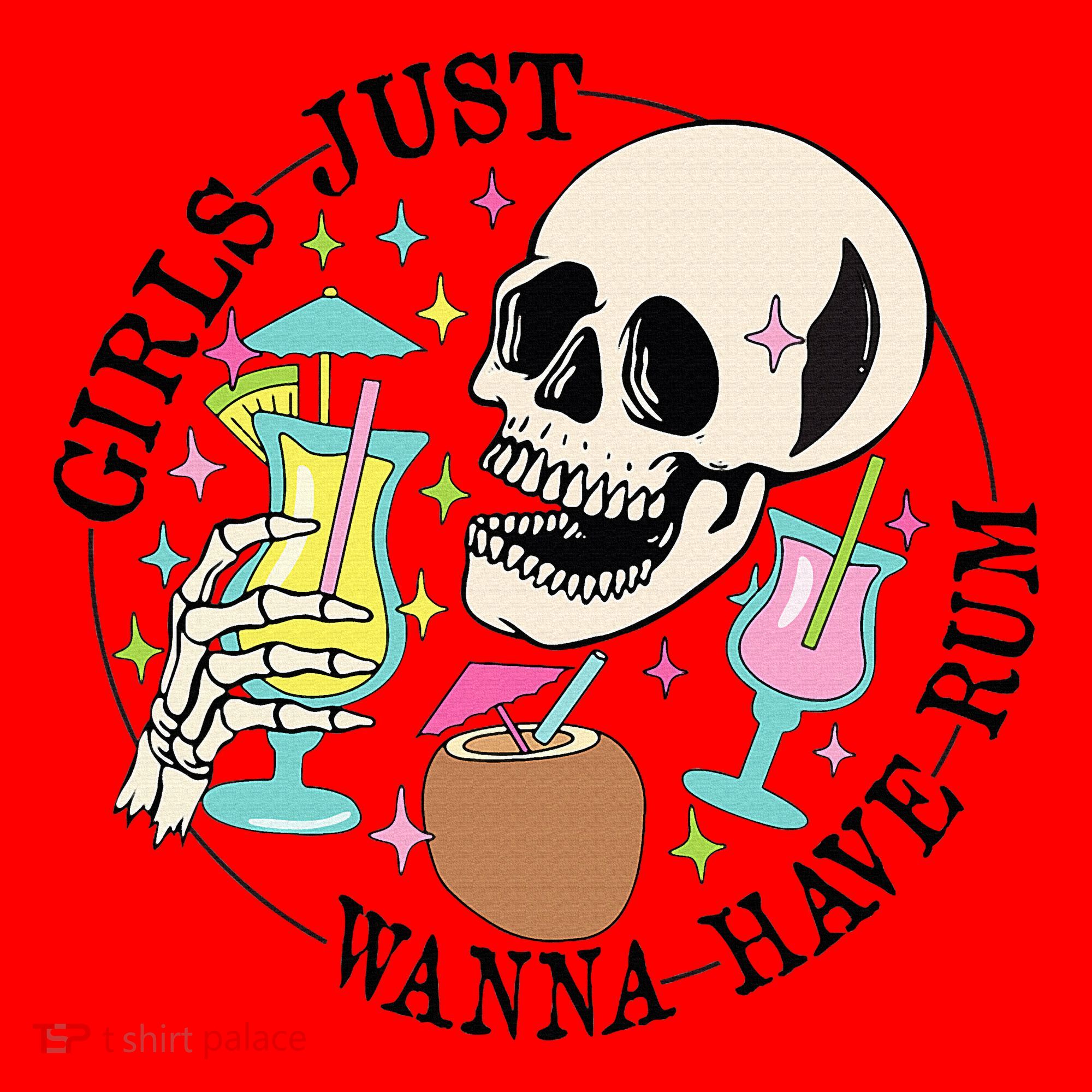 Skeleton Just Wanna Have Rum Summer Beach Party Santa Hat