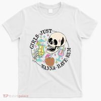 Skeleton Just Wanna Have Rum Summer Beach Party T-Shirt thumb 0