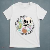Skeleton Just Wanna Have Rum Summer Beach Party T-Shirt thumb 5