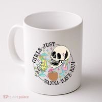 Skeleton Just Wanna Have Rum Summer Beach Party Coffee Mug thumb 0