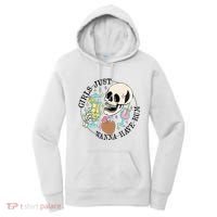 Skeleton Just Wanna Have Rum Summer Beach Party Women's Hoodie thumb 0