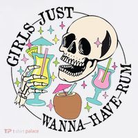 Skeleton Just Wanna Have Rum Summer Beach Party Women's Hoodie thumb 2