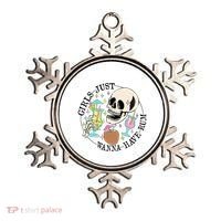 Skeleton Just Wanna Have Rum Summer Beach Party Ornament thumb 0