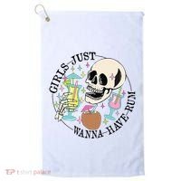 Skeleton Just Wanna Have Rum Summer Beach Party Golf Towel thumb 0